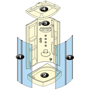 NOVELLINI exploded view CONFORT 100