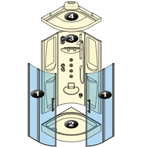 NOVELLINI exploded view CONFORT 90