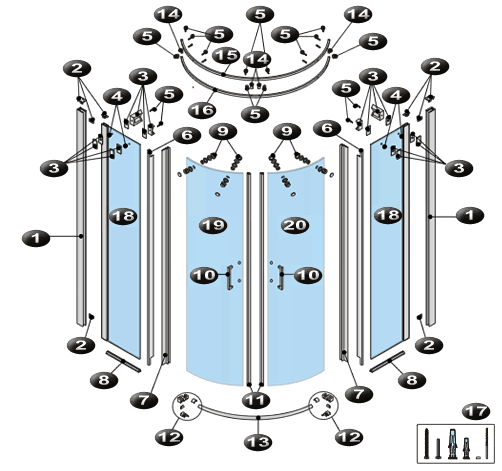 NOVELLINI exploded view DIAMANTI R