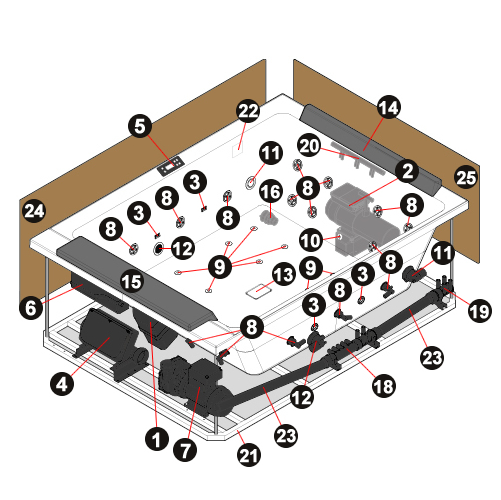 NOVELLINI exploded view DIVINA M SPA