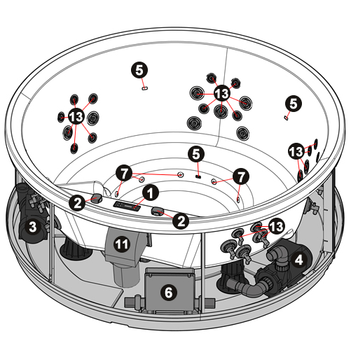 NOVELLINI exploded view DIVINA R SPA