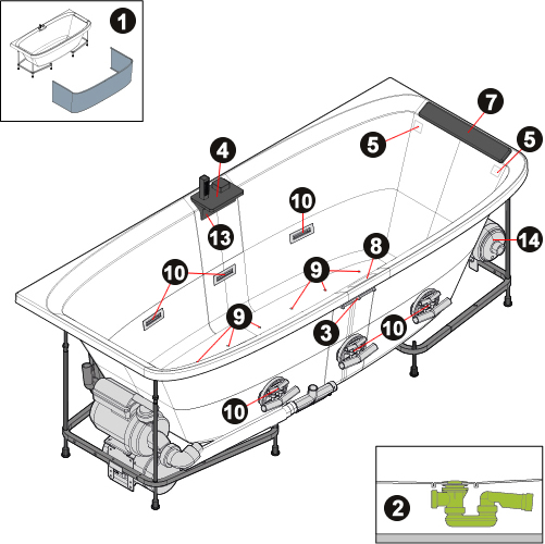 NOVELLINI exploded view DIVINA W