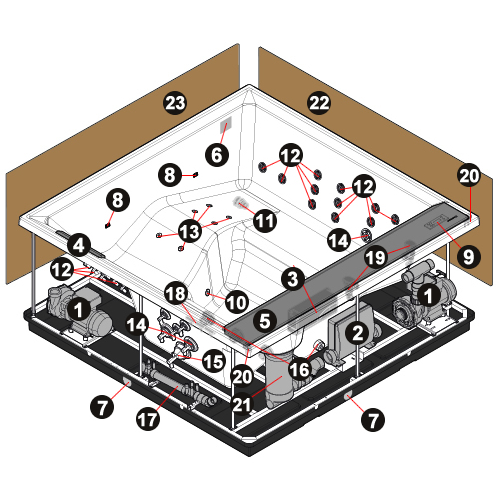 NOVELLINI exploded view DIVINA XL SPA