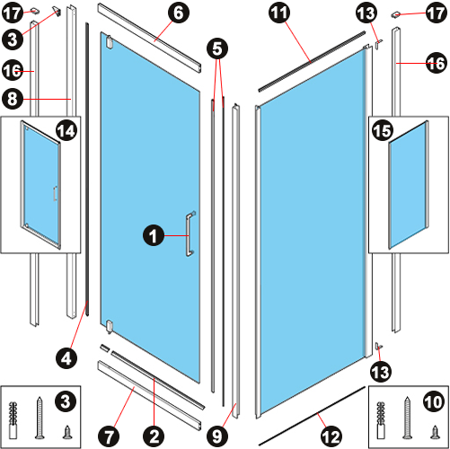 NOVELLINI exploded view EON BOX GF