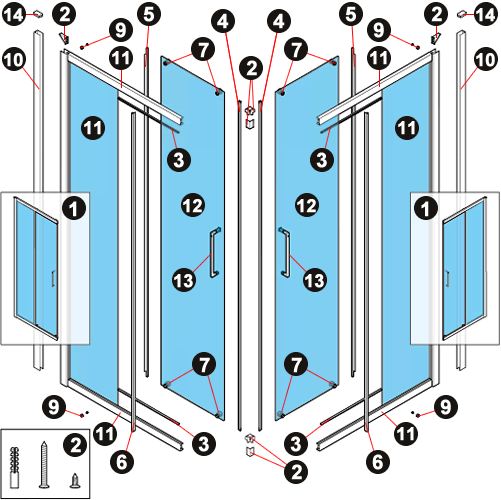 NOVELLINI-explosietekening EON BOX A