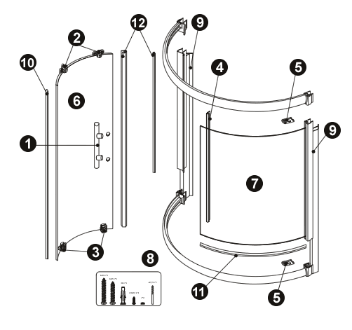 NOVELLINI exploded view FRESH R SLIDER