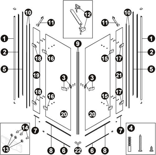 NOVELLINI exploded view GALA 1 A