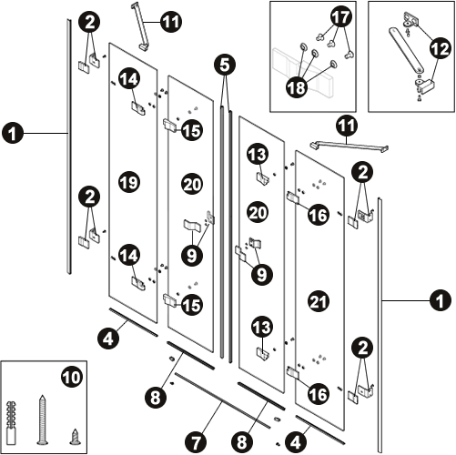 NOVELLINI exploded view GALA 2 2A