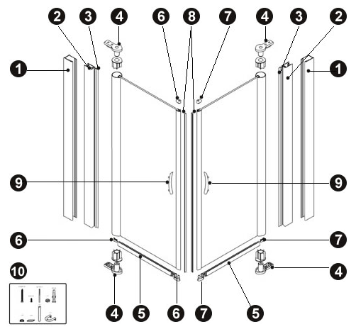 NOVELLINI exploded view GIADA 2G