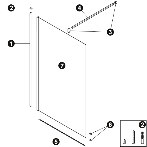 NOVELLINI exploded view GIADA H LATO LUNGO
