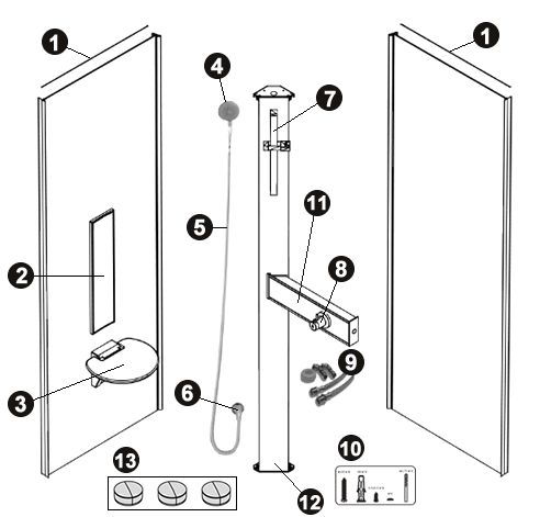 NOVELLINI exploded view SENZA IDRO