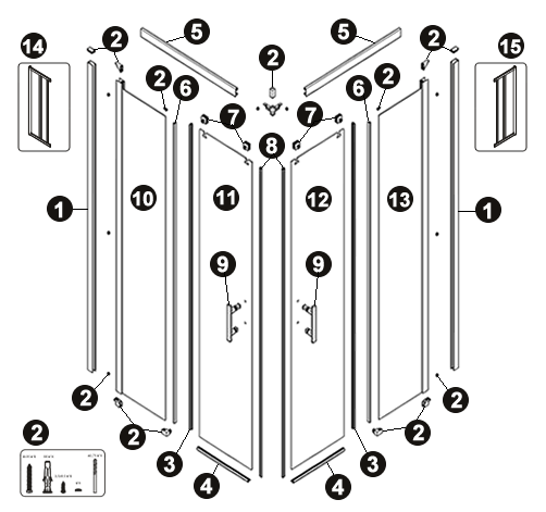 Vue éclatée NOVELLINI GX 11 BOXA