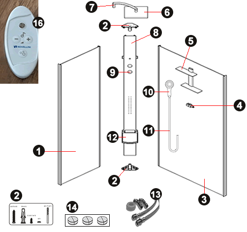NOVELLINI exploded view HC2 PC1 IDRO