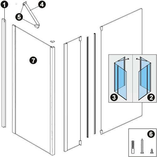 NOVELLINI exploded view IRIS COMBY 2