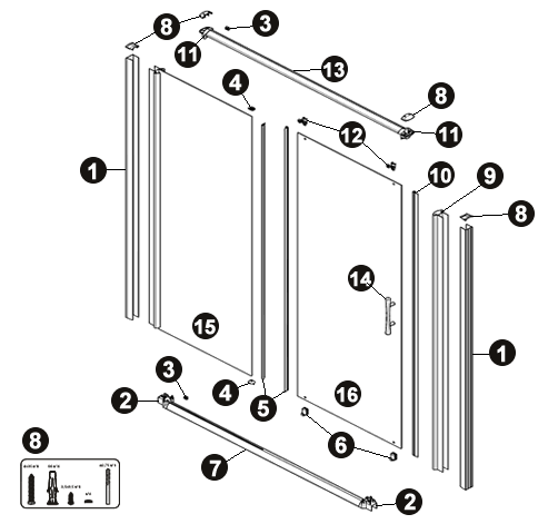 NOVELLINI exploded view KING 2PV