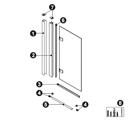 NOVELLINI exploded view KUADRA 1V