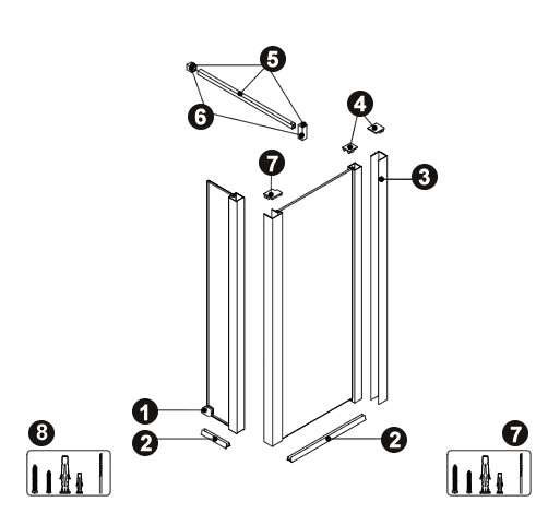 NOVELLINI exploded view KUADRA WALK1