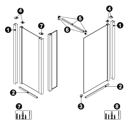 NOVELLINI exploded view KUADRA WALK2