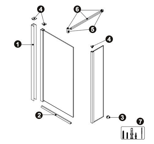 NOVELLINI exploded view KUADRA WALK3
