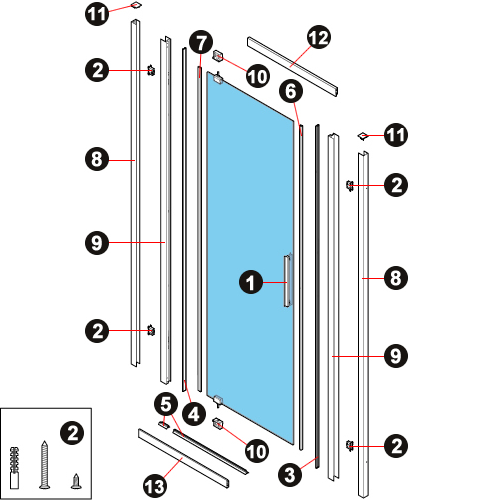 NOVELLINI exploded view KUADRA 2.0 G