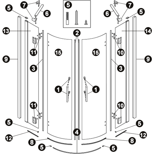 NOVELLINI exploded view LOUVRE N R