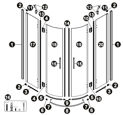 NOVELLINI exploded view LOUVRE R