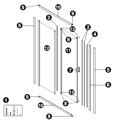 NOVELLINI exploded view LUNES 2.0 2P