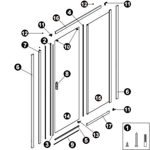 NOVELLINI exploded view LUNES 2.0 2PH-DX