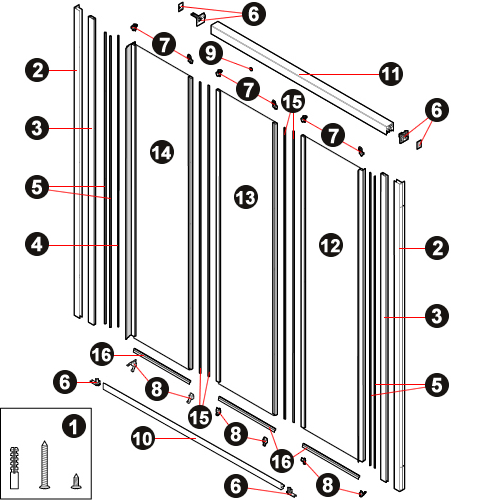 NOVELLINI exploded view LUNES 2.0 3P
