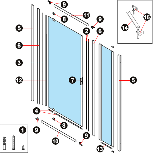 NOVELLINI exploded view LUNES 2.0 GFL