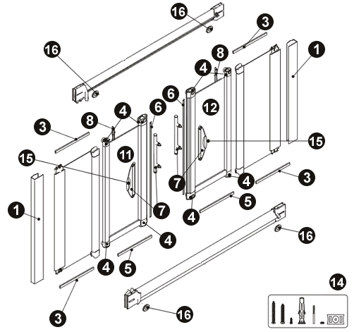 NOVELLINI exploded view LUNES 2AV