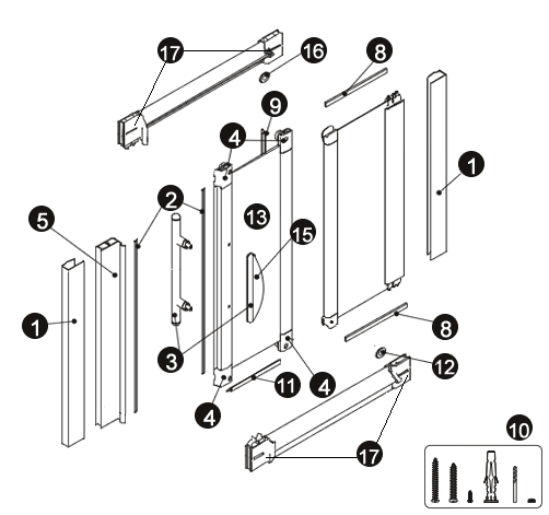 NOVELLINI exploded view LUNES 2P