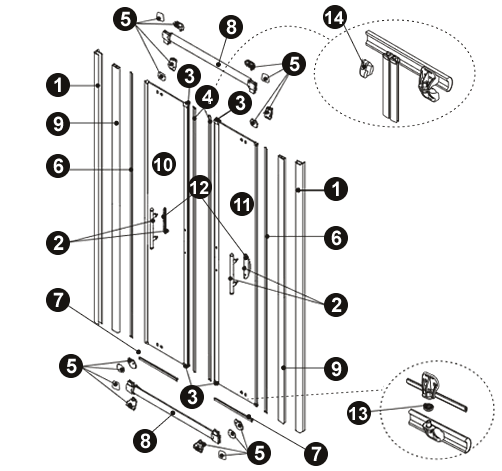 NOVELLINI exploded view LUNES B
