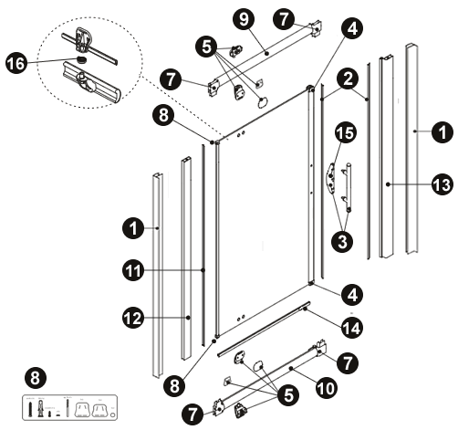 NOVELLINI exploded view LUNES GSX