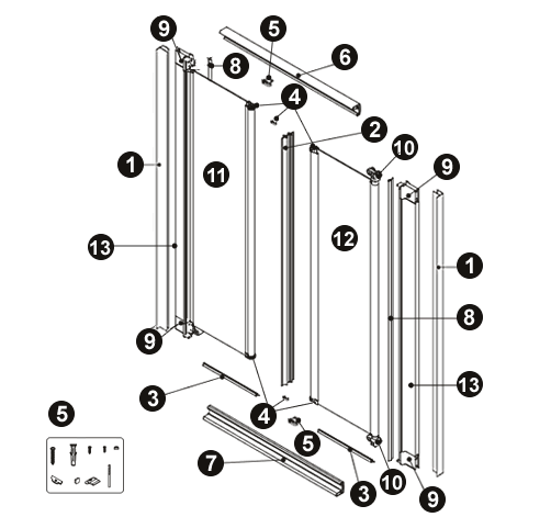 NOVELLINI exploded view LUNES S