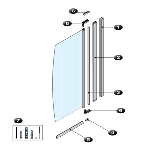 NOVELLINI exploded view MURANO 1V