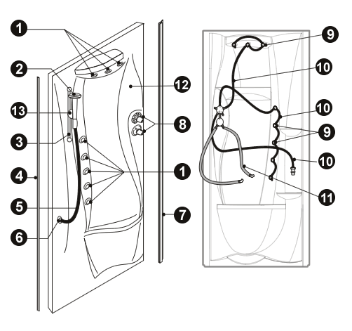 NOVELLINI exploded view NEW HOLIDAY 05-06 100X70 LATO SXD