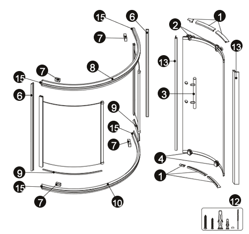NOVELLINI exploded view NEW HOLIDAY 2007-08 R115DX BOX