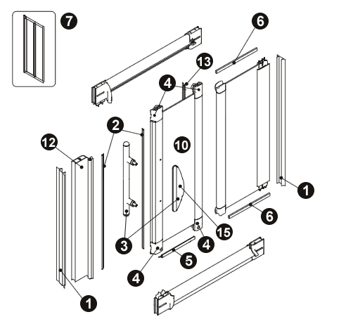 NOVELLINI exploded view NEW HOLIDAY BI120 BOX DX