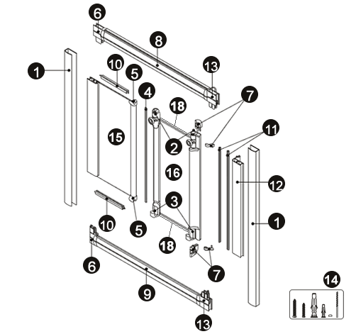 NOVELLINI exploded view CIRCOLARE