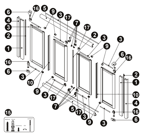 NOVELLINI exploded view NEW STAR 2S
