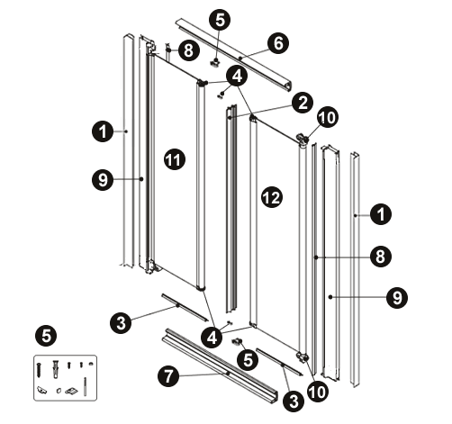 NOVELLINI exploded view NIVA