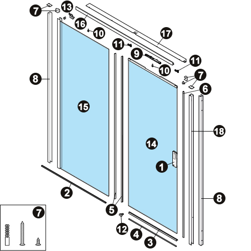 NOVELLINI exploded view OPERA 2P