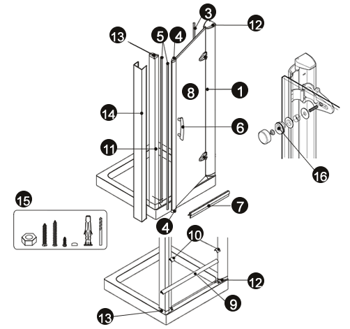 NOVELLINI exploded view PRESTIGE 21B