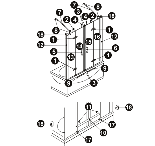 NOVELLINI exploded view PRESTIGE 22AV
