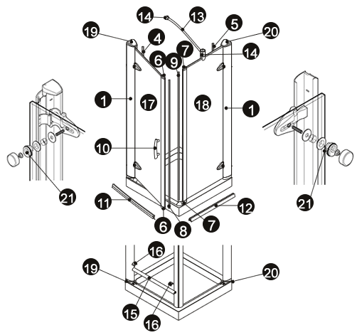 NOVELLINI exploded view PRESTIGE 2GF
