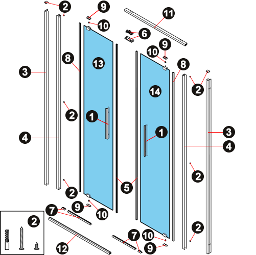 NOVELLINI exploded view RIGA 2B