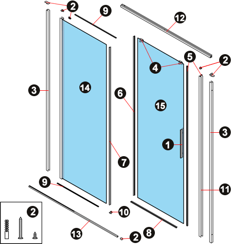 NOVELLINI exploded view RIGA 2P