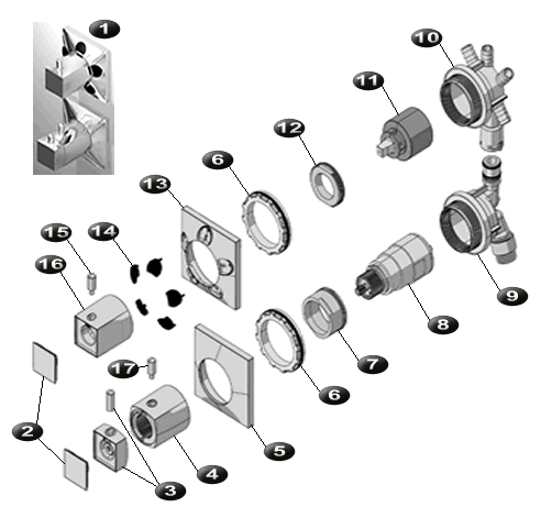 NOVELLINI exploded view RUBINET-NEXIS 5F
