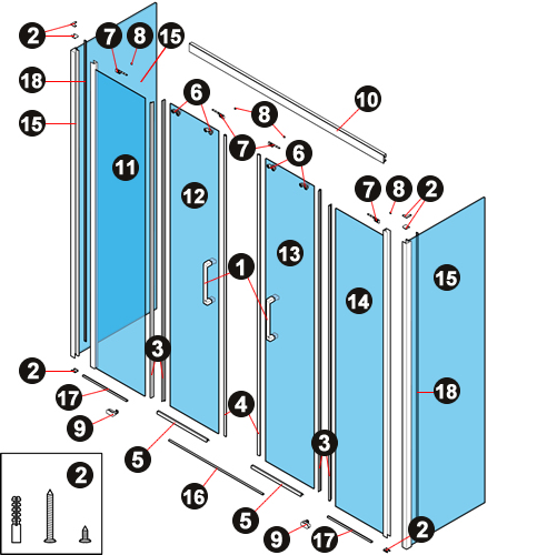 NOVELLINI exploded view SDCEN-BOX
